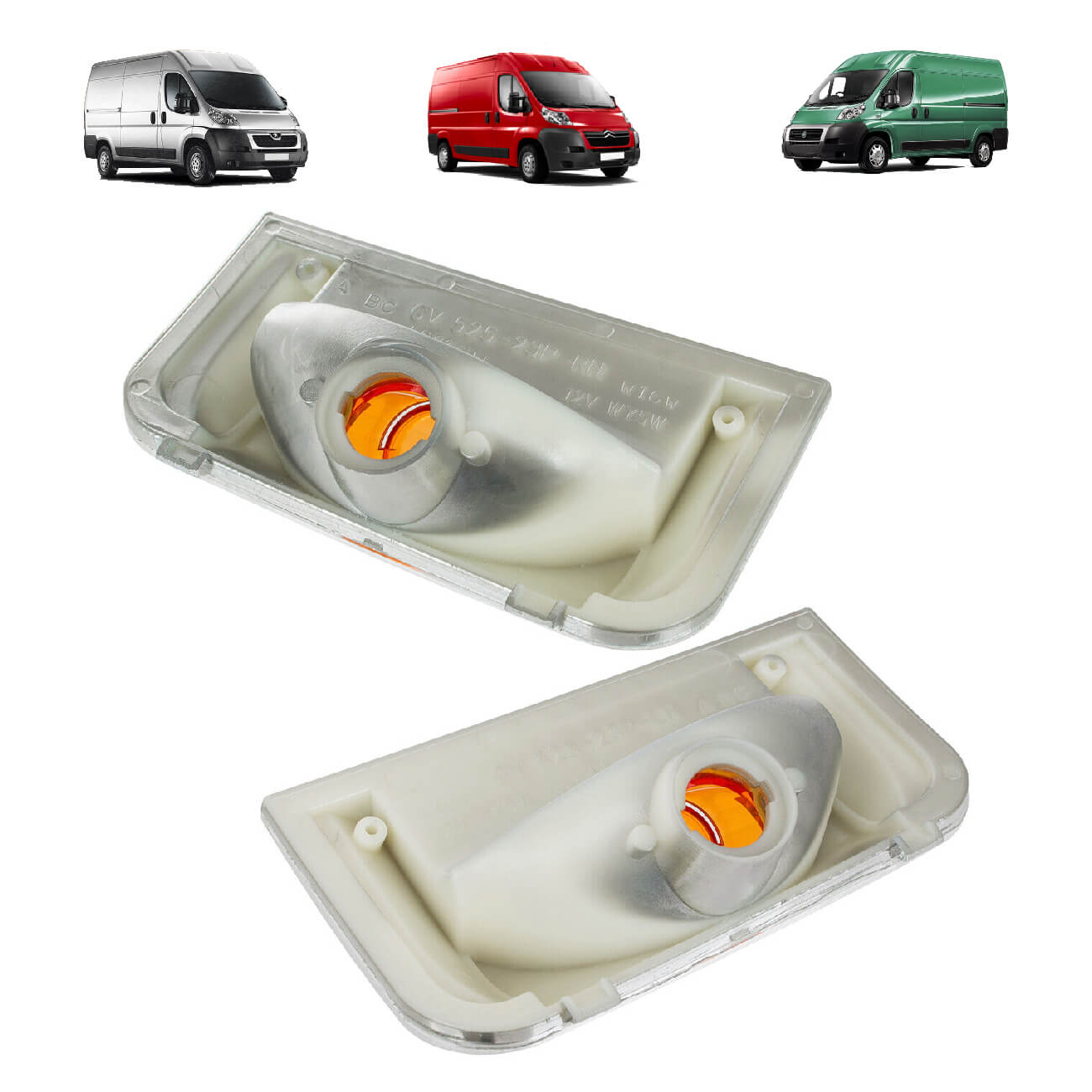 2 Piscas de retrovisores direita + esquerda Fiat Ducato 71748254 - 71748255