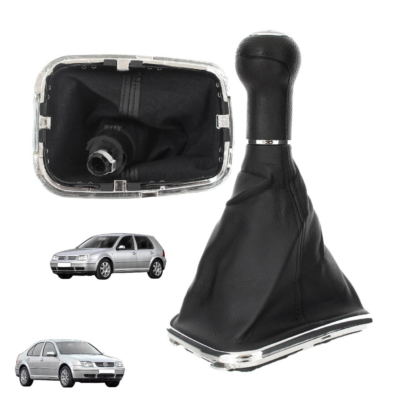 Alavanca cinco velocidades cinza VW Golf IV e Bora Preto