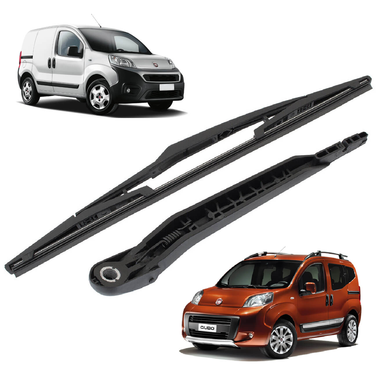 Braço Limpa Vidro Tras Lamina Fiat Fiorino Qubo