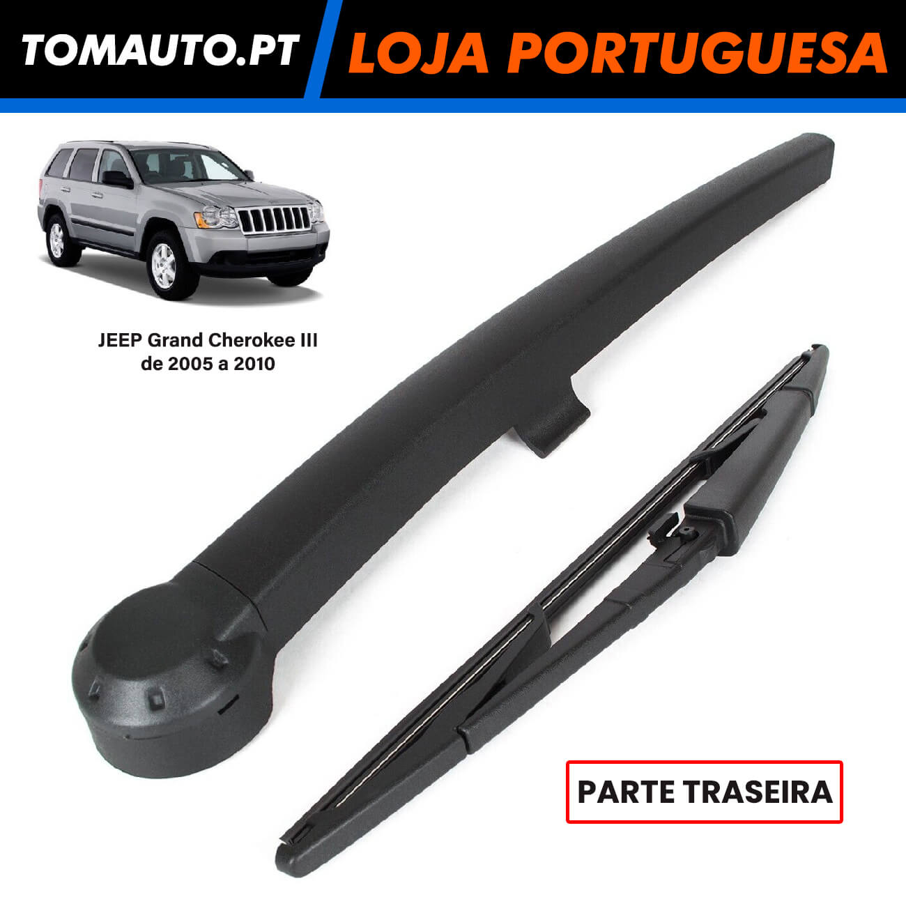 Braço de Limpa-vidros Traseira Jeep Grand Cherokee 3 de 2005 a 2010