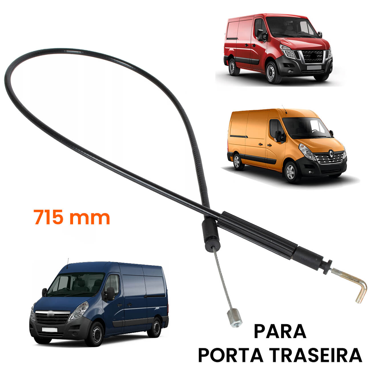 Cabo de fechadura para porta traseira do Master, Movano e NV400 OEM 8200766888