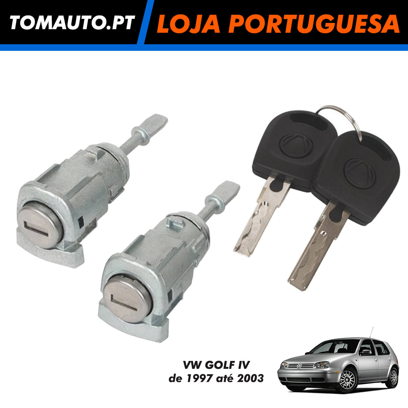 Cilindro de fechadura para VW Golf IV 604837167 + 604837168
