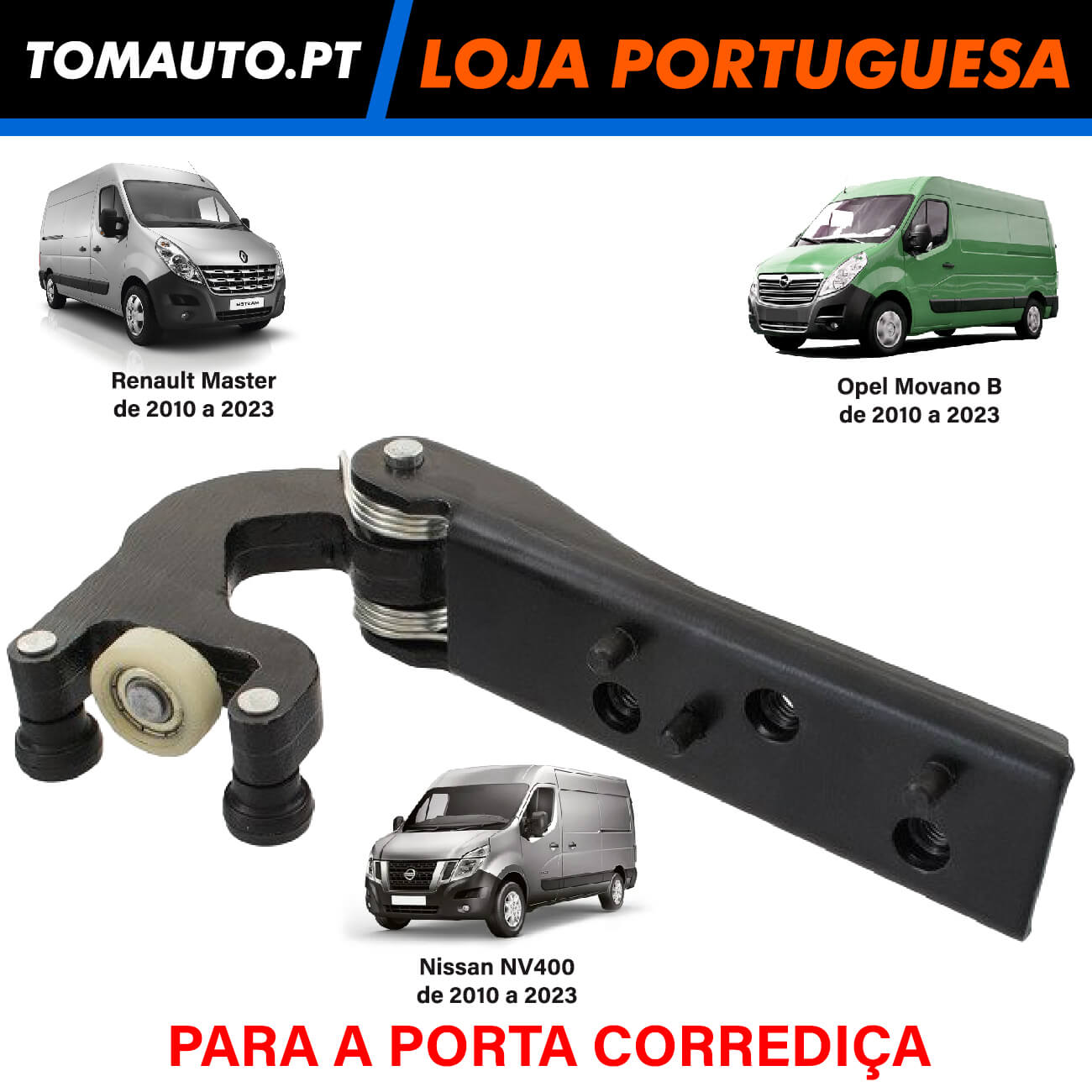 Guia dos roletes, porta corrediça Master Movano NV400 - 777640623R