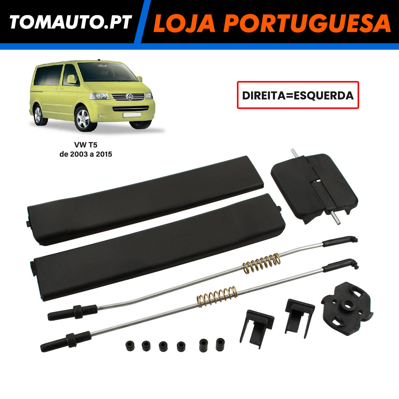 Kit Reparação Porta Correr Vidro VW T5 (03-15) - 7H0847781B