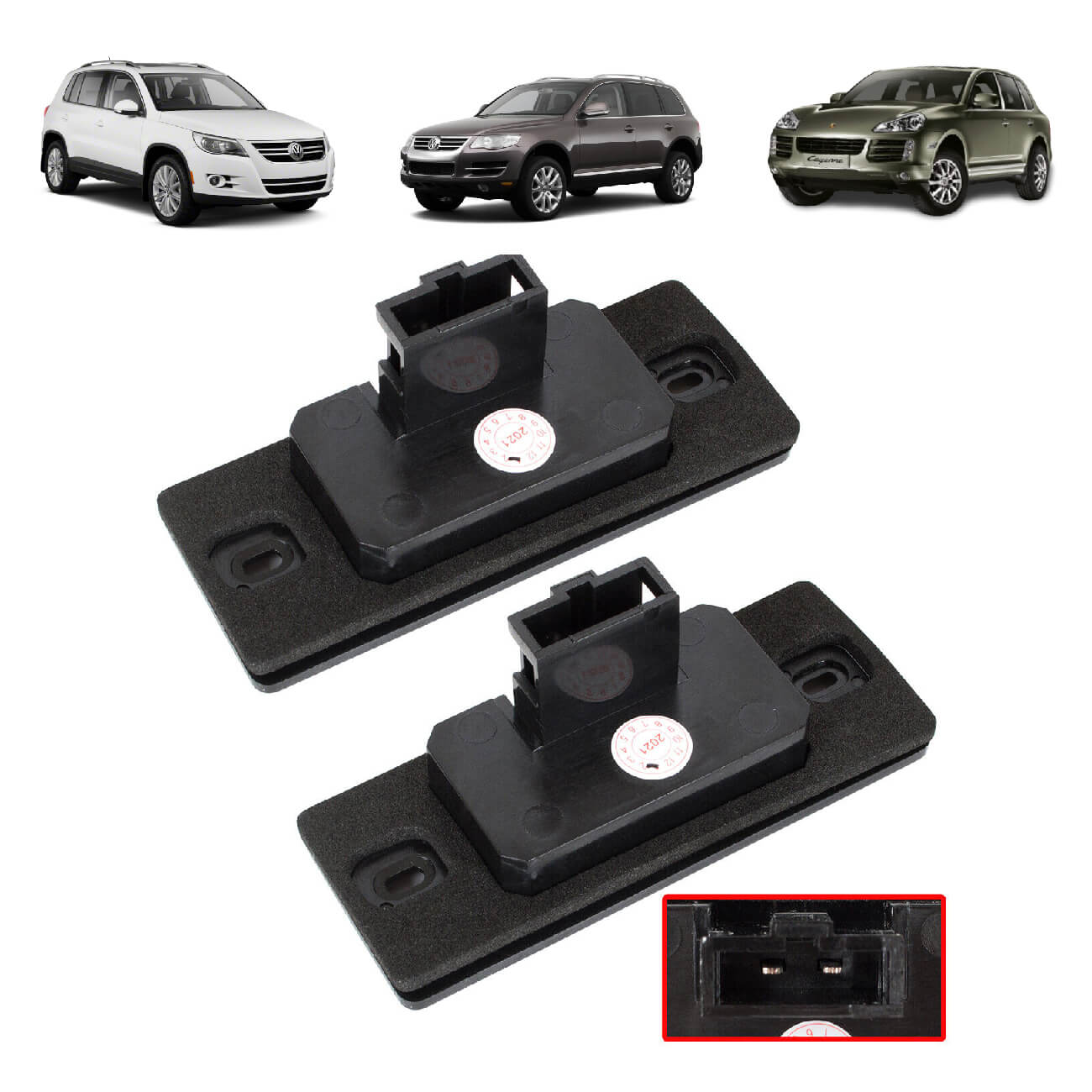 Luzes de matricula LED VW Touareg Tiguan Porsche Cayenne I