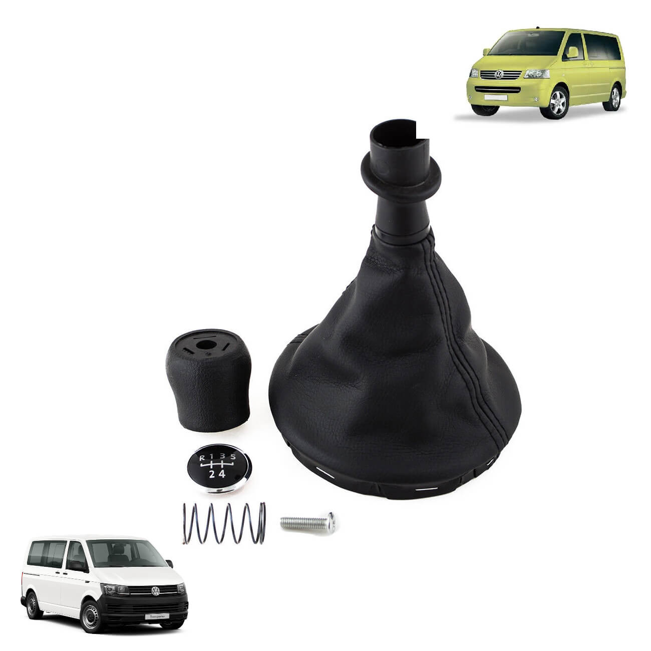 Moca cinco velocidades VW T5 T6 Preto