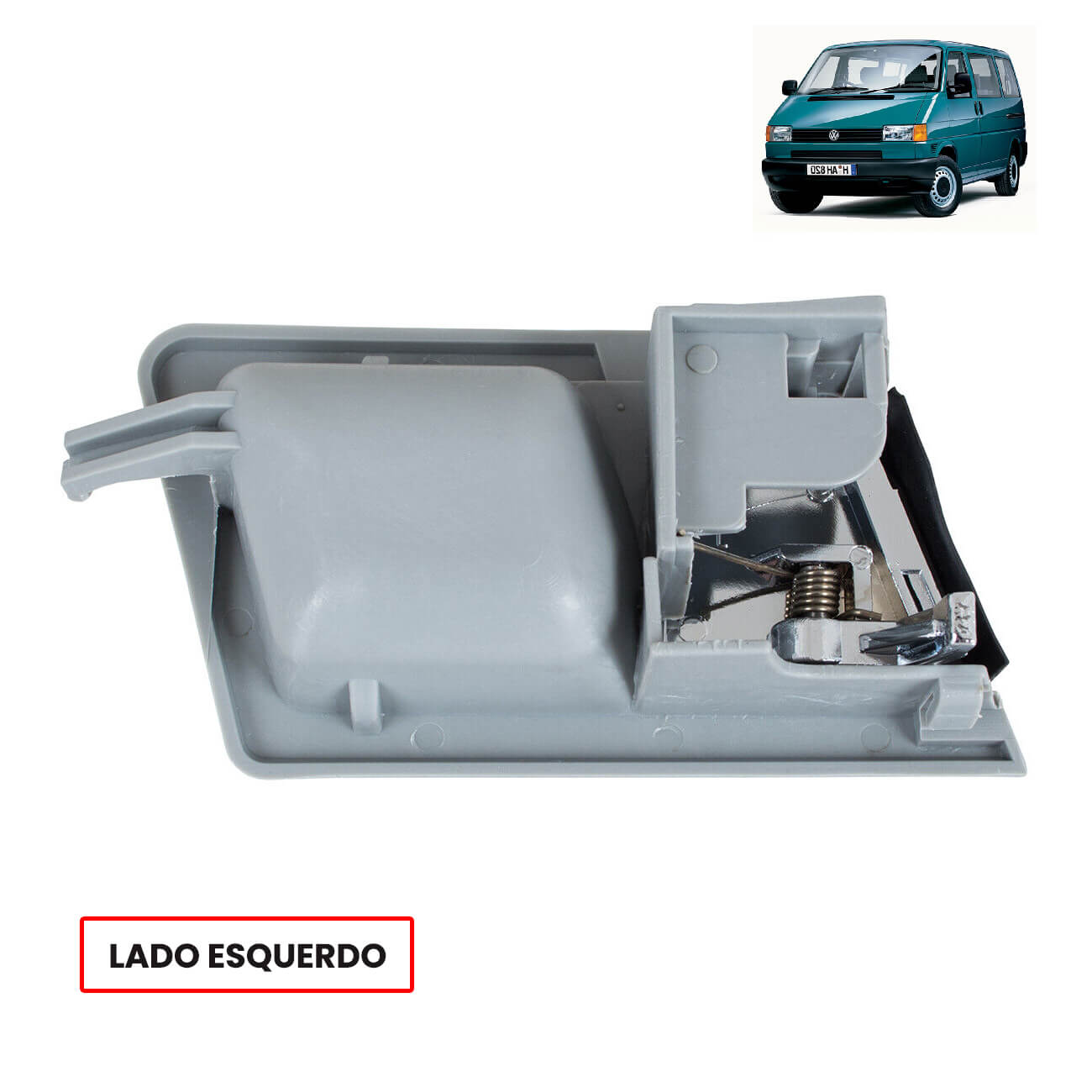 Pega da porta cinzenta dianteira esquerda VW T4