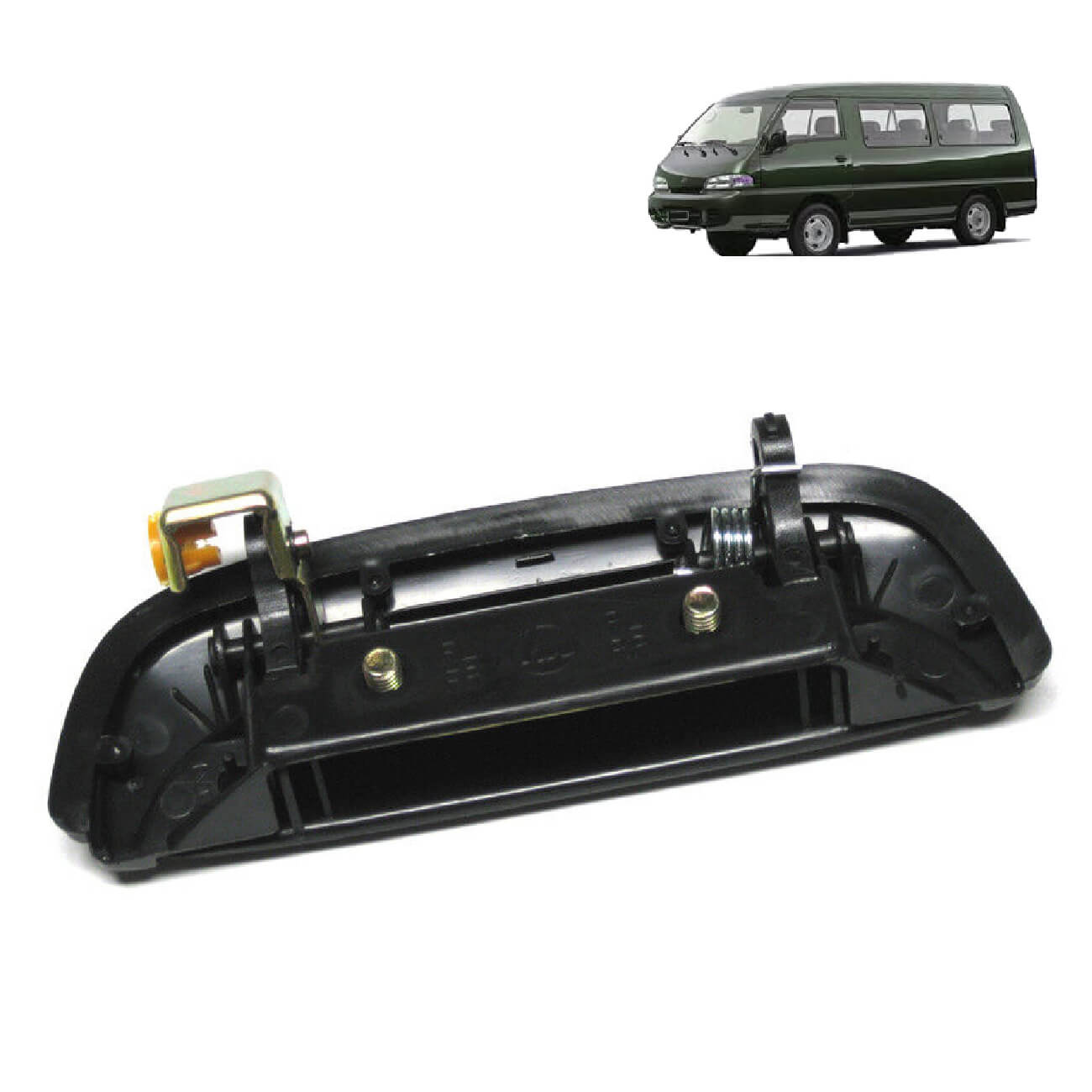 Pega tira dianteira esquerda exterior plástico preto Hyundai H100