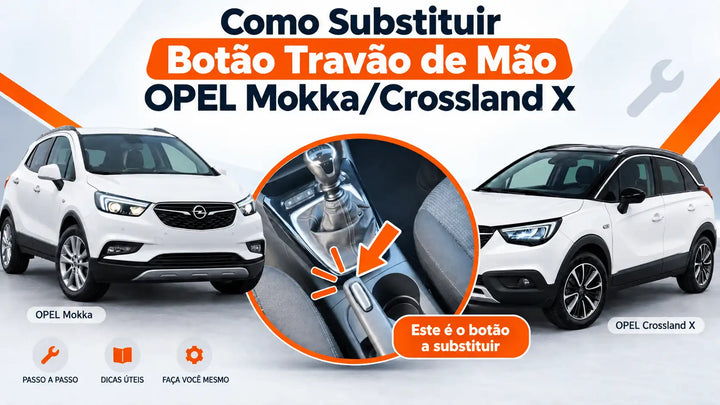 Como substituir o botão do travão de mão do OPEL Mokka e Crossland X