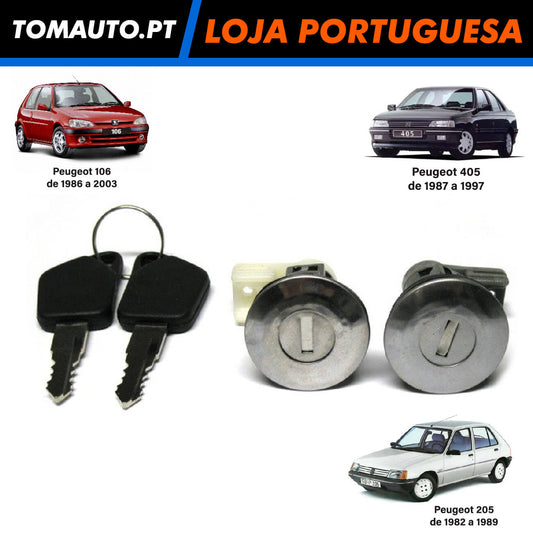 2 Fechaduras de portas para Peugeot 205 e 405