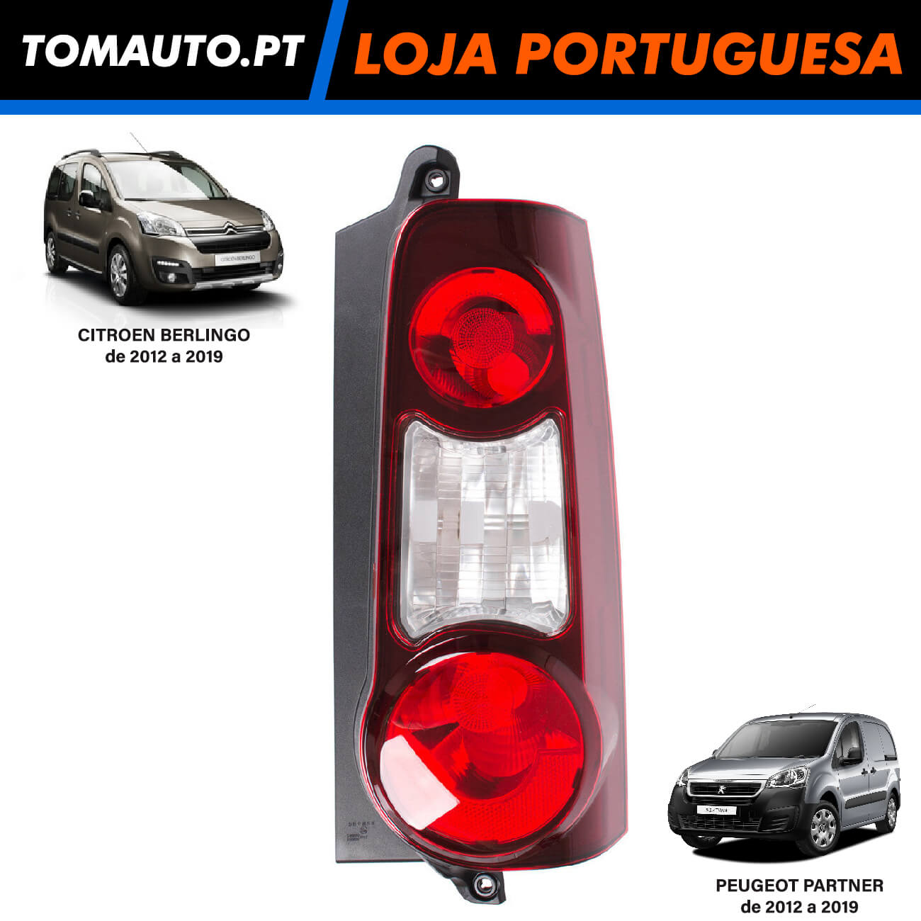 Farolim Traseira Direita Citroen Berlingo e Peugeot Partner - 9677205480