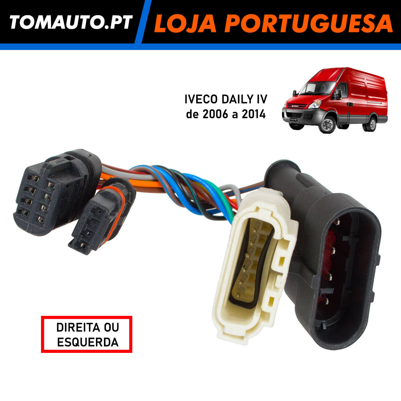 Adaptador conector de retrovisor elétrico para Iveco Daily IV