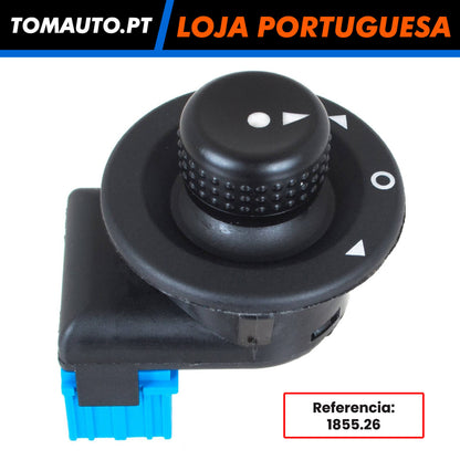 Botão Controle Espelhos Retrovisores Citroen e Peugeot - OEM 1855.26