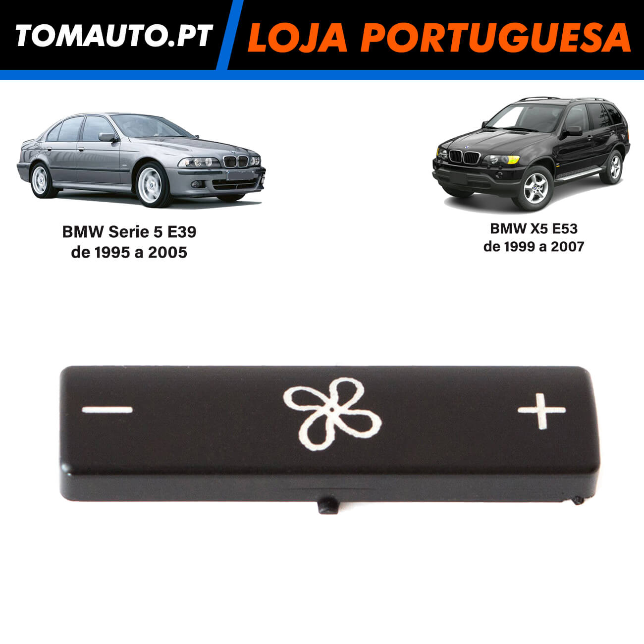 Botão do modulo de ar condicionado da ventilação BMW Serie 5 E39 X5 E53