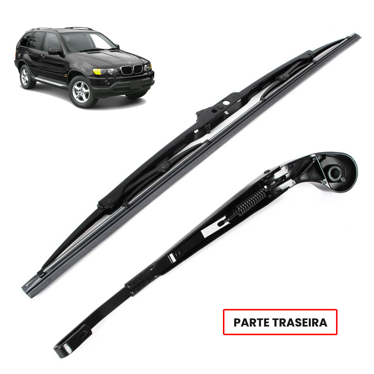 Braço com escova de limpar vidro traseira BMW X5 E53