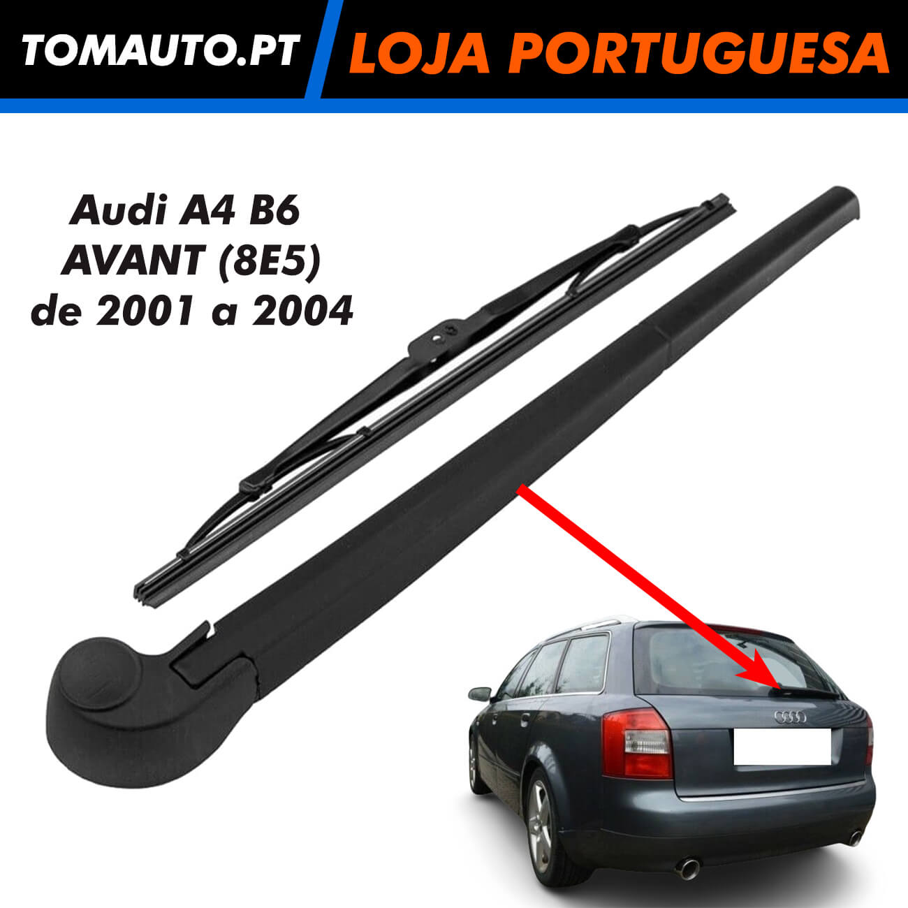 Braço limpa-vidros + escova do Audi A4 B6 Carrinha