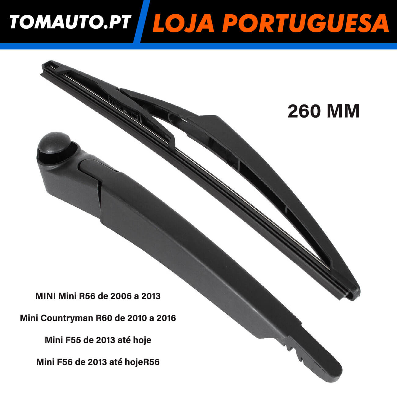 Braço Limpa-vidros + Lâmina Mini R56 Countryman R60 F55 F56