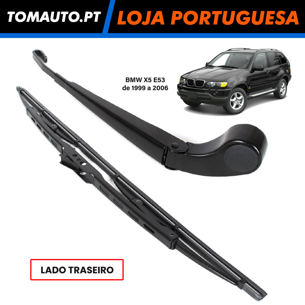 Braço de limpa-vidros traseiro BMW X5 E53 de 1999 a 2006