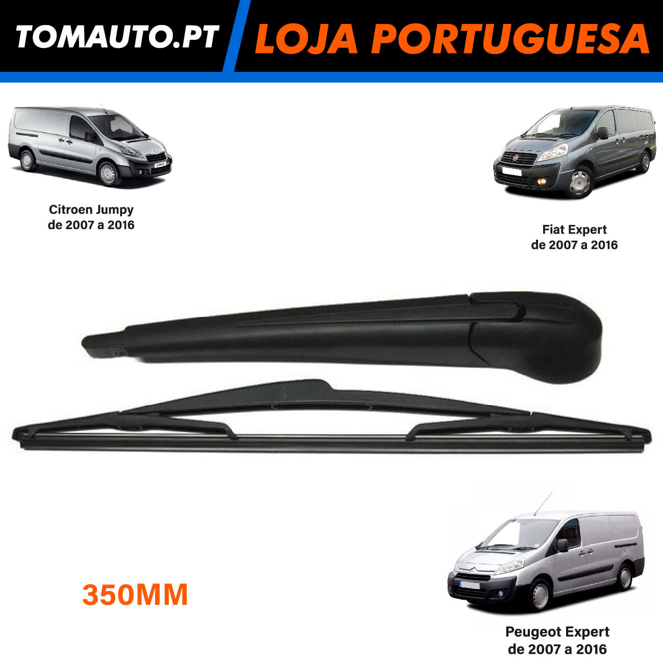 Braço Limpa-vidros Traseiro Fiat Scudo Citroen Jumpy Peugeot Expert