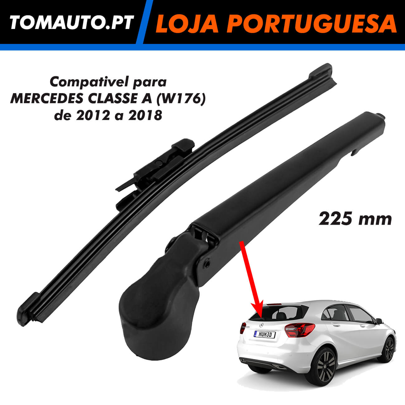 Braço de limpa-vidros para Mercedes classe A W176