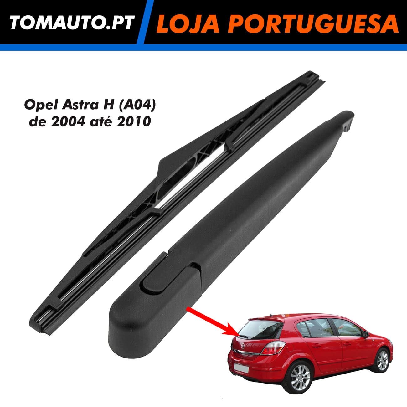 Braço de limpa-vidros traseiro para Opel Astra H