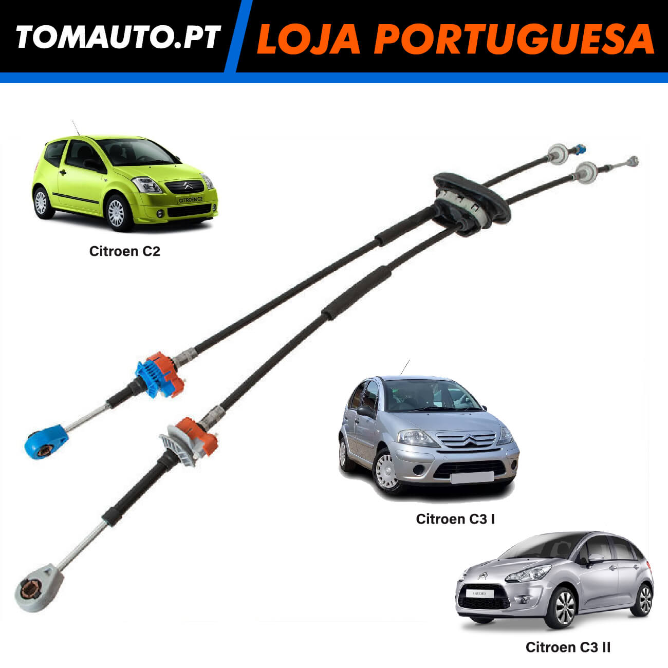 Cabo de caixa de velocidades para Citroen C2 e C3 2444FC 2444T9 2400EN