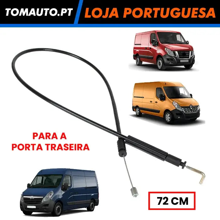 Cabo puxador porta traseira Master Movano NV400 OE 8200766888 906123257R