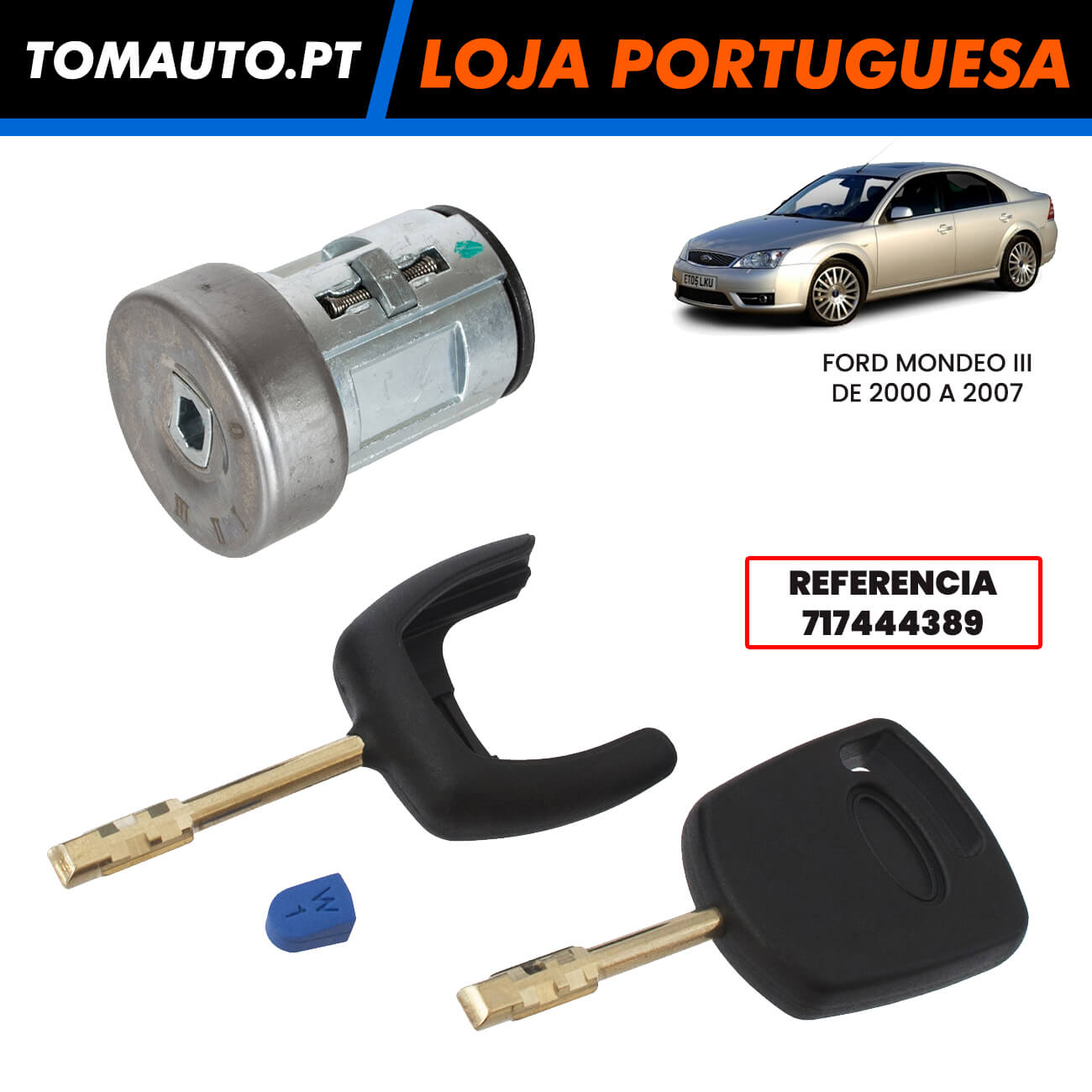 Canhão de fechadura ignição Ford Mondeo 717444389