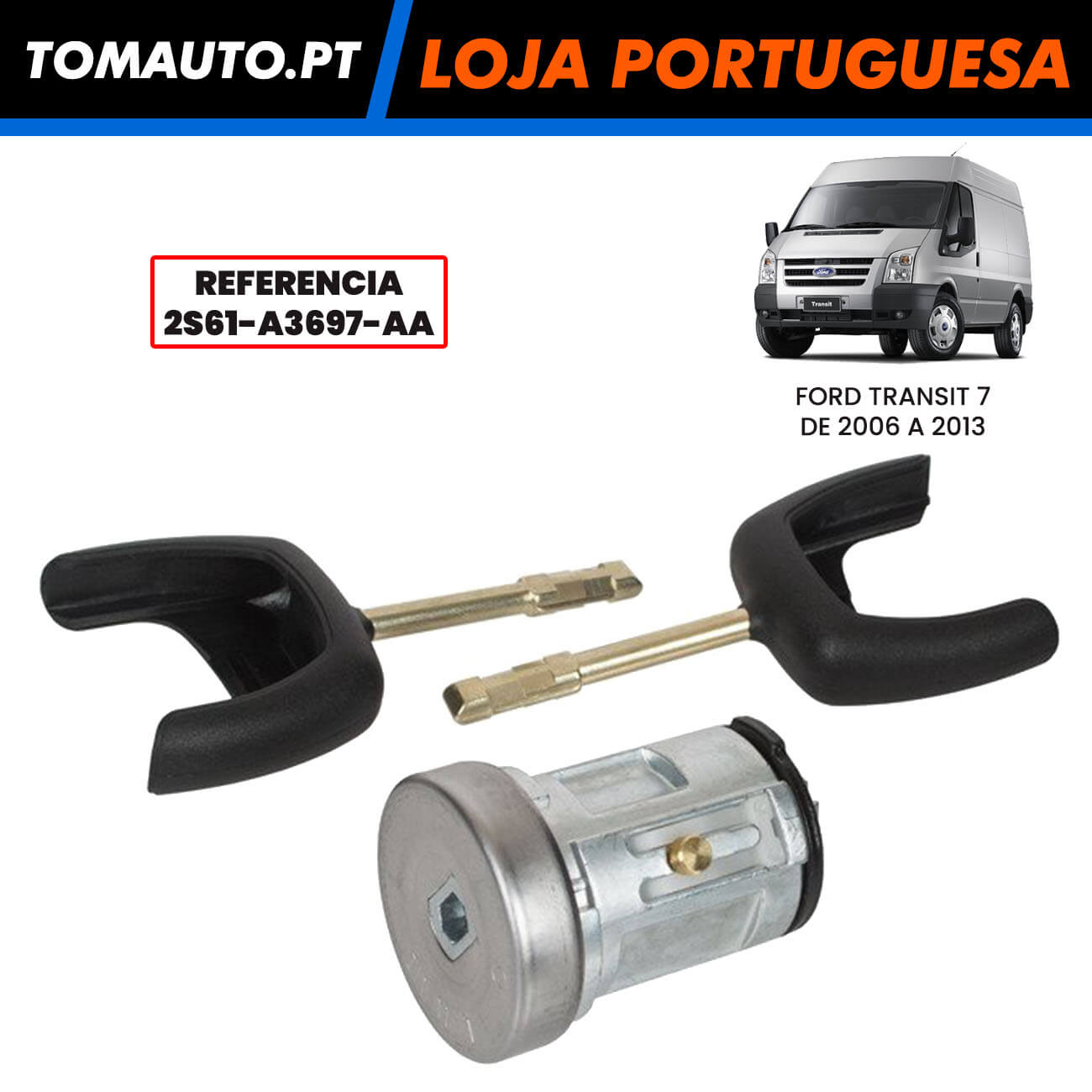 Canhão ignição Ford Transit VII 2 chaves 2S61A3697AA