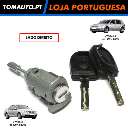 Cilindro de fechadura da porta dianteira direita VW Golf IV e Bora 604837168