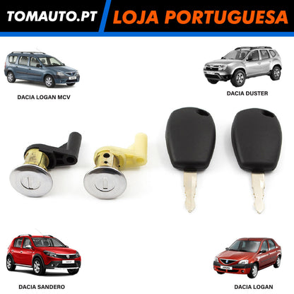 Cilindro Fechadura Porta Esquerda + Direita C/ Chaves Dacia Duster, Sandero, Logan MCV - 806016794R