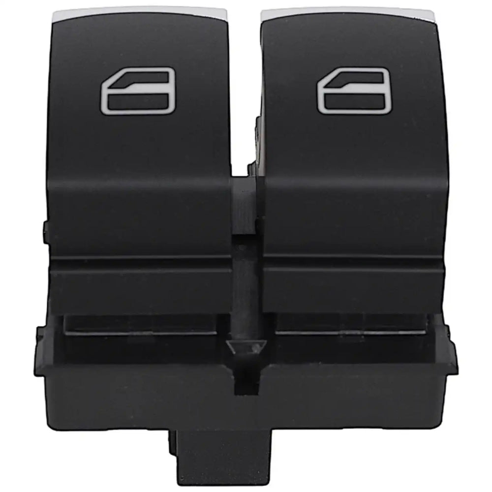 Comando de 2 botões dos vidros elétricos para VW GOLF V e VI, em preto e cromado, com ficha de 4 contactos, referência OEM 5K0959857