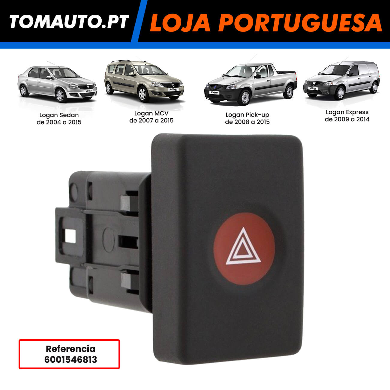 Comando de piscas Dacia Logan Sedan Pick-up Express Mcv Carrinha Caixa aberta Berline 6001546813