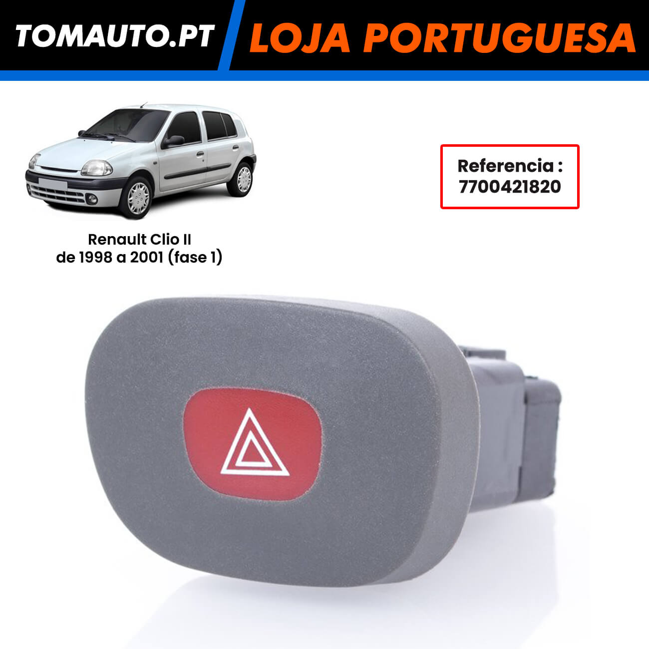 Comando dos piscas Renault Clio II Fase 1 7700421820