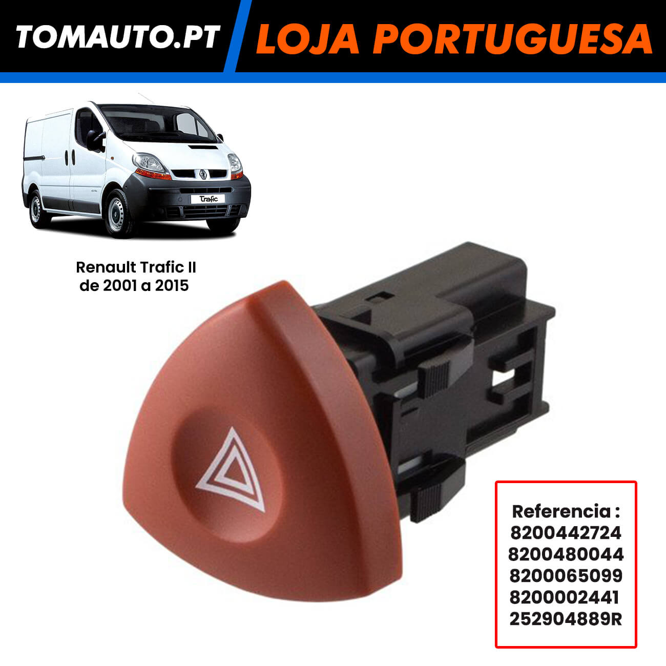 Comando piscas Renault Trafic II 252904889R