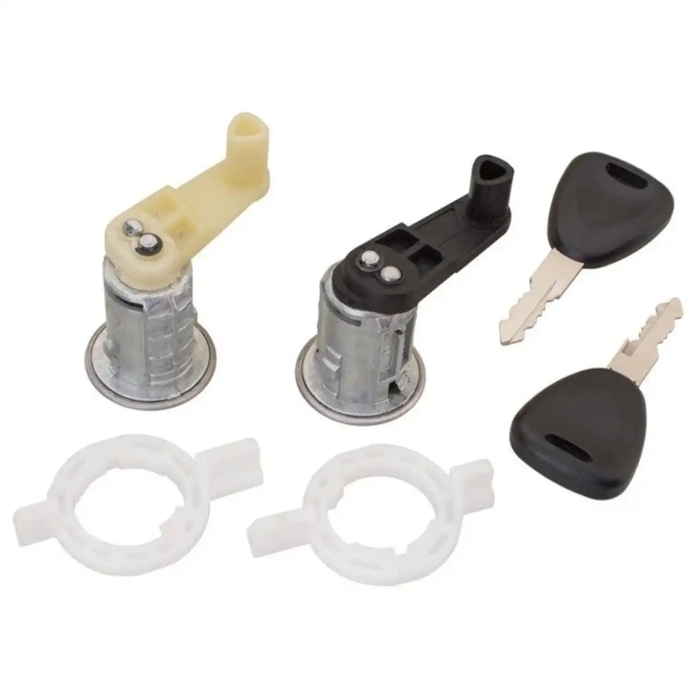 Conjunto de canhões de fechadura para portas dianteiras do RENAULT MASTER II, THALIA e SYMBOL, com 2 chaves e referências OEM 7701468981 e 7701468982