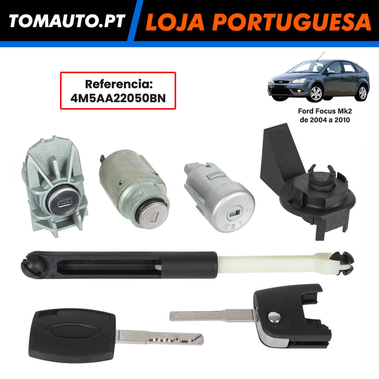 Conjunto completo de fechaduras Ford Focus MK2 4m5aa22050bn