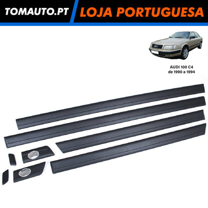 Conjunto Frisos Laterais Proteção de Porta Audi 100 C4