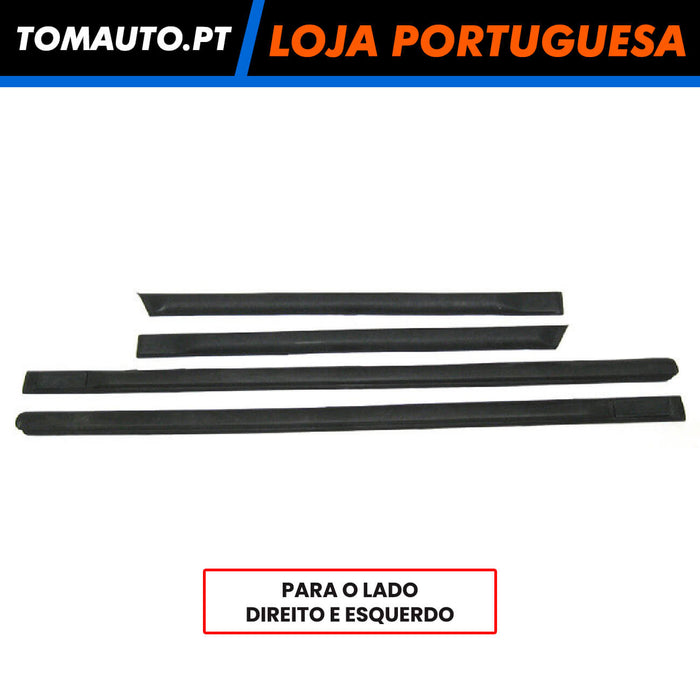 Conjunto Frisos Laterais Proteção de Porta VW Golf II de 1983 a 1987 - 5 Portas