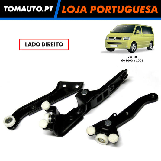 Conjunto Guia de Porta de Correr para VW T5 7H0843436B - 7H0843398F - 7H0843436D