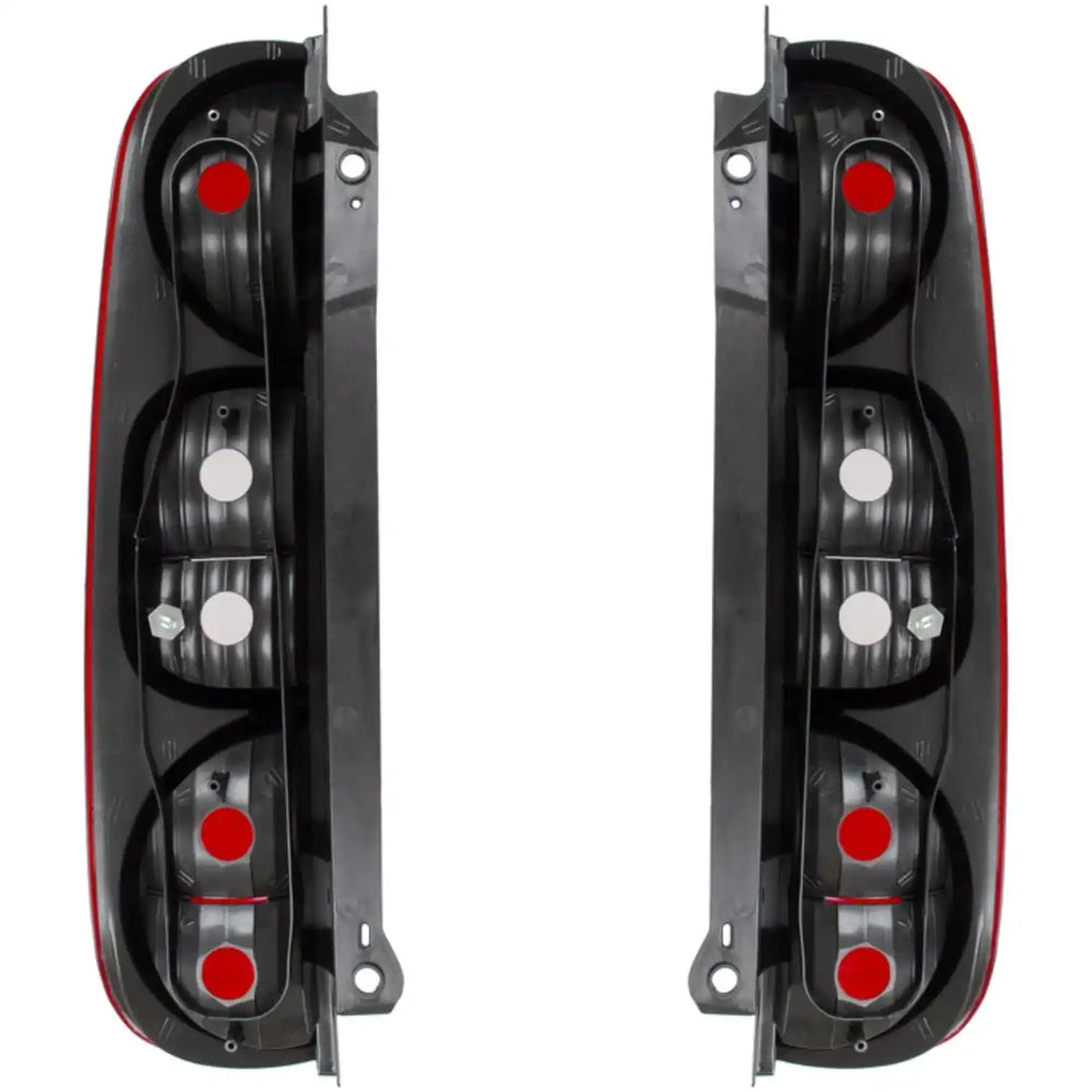 Conjunto de óticas traseiras para FIAT DOBLO I 119/223 Facelift, composto por farolim esquerdo e direito, com acabamento vermelho e branco
