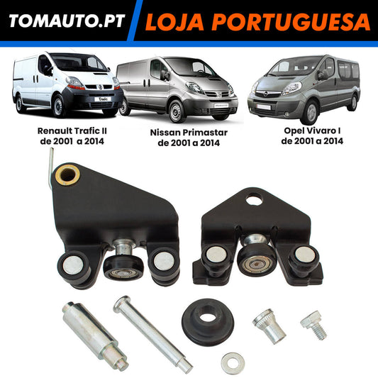 Conjunto do rolo de guia de porta de correr direita Renault Trafic Opel Vivaro Nissan Primastar