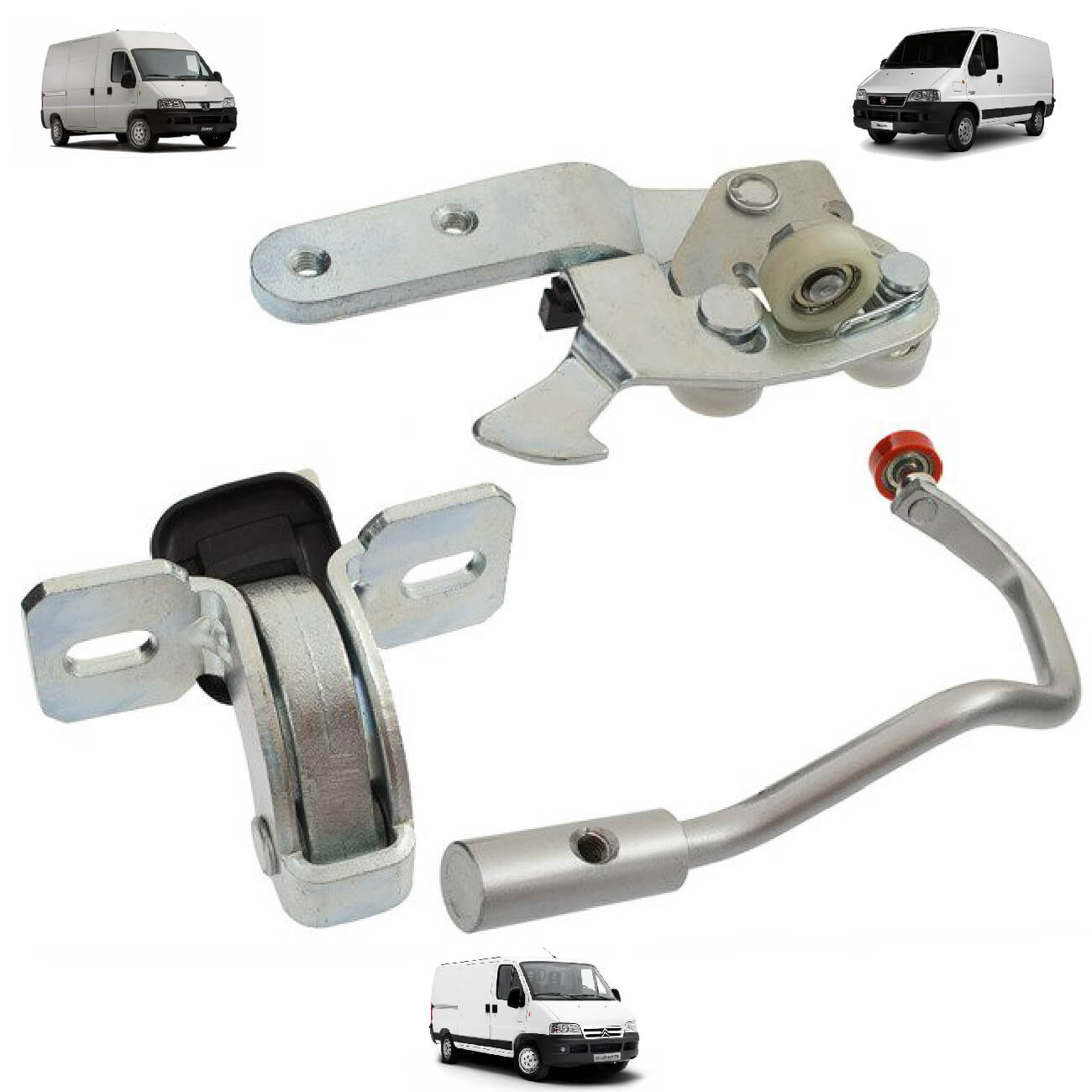 Dobradiça de porta corrediça lateral direita para Ducato Jumper e Boxer OE 1334552080 - 1352331080 - 9033K1 - 9033S0