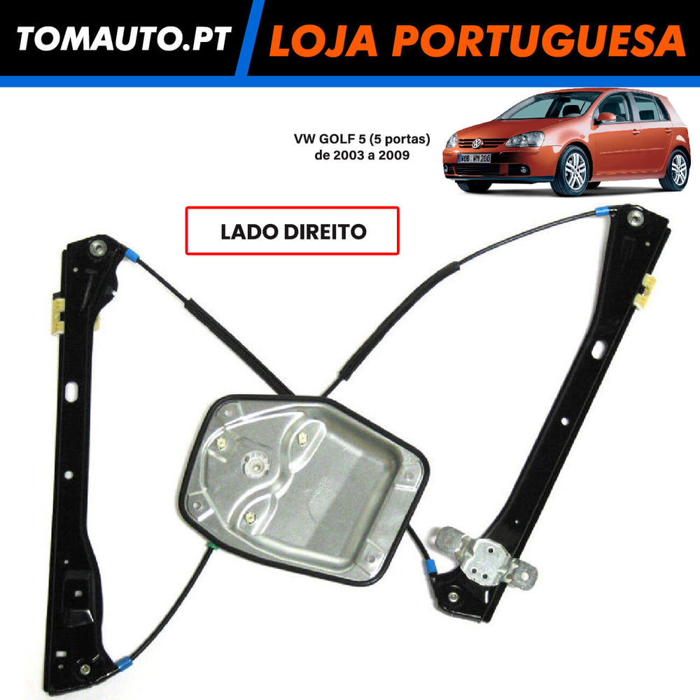 Elevador Vidro Frente Direita VW Golf V 5 Portas (03-09) - 1K4837462