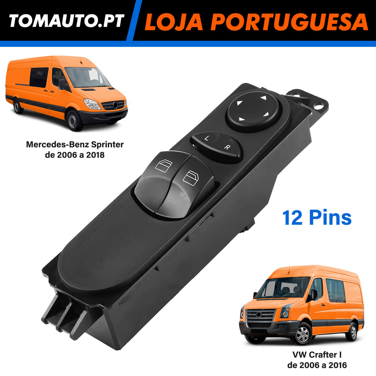 Elevador de vidro VW Crafter e Mercedes Sprinter OEM A9065451213 - 2E0959877J - 9065451213