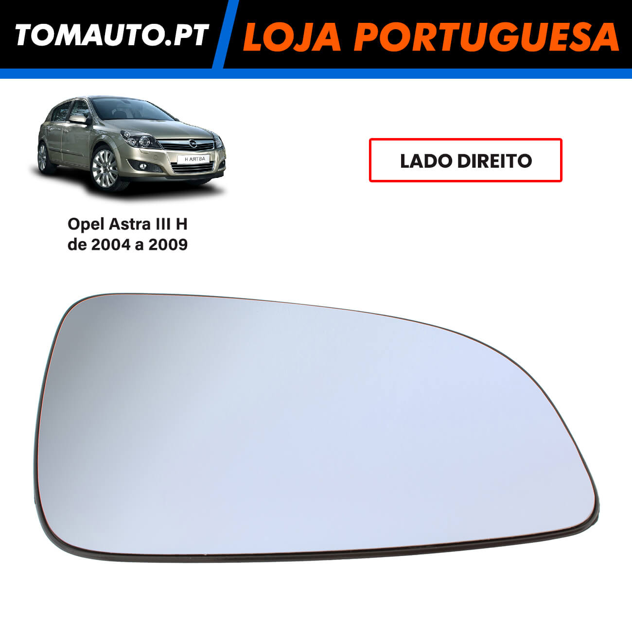 Espelho Retrovisor Direito Elétrico Opel Astra III H