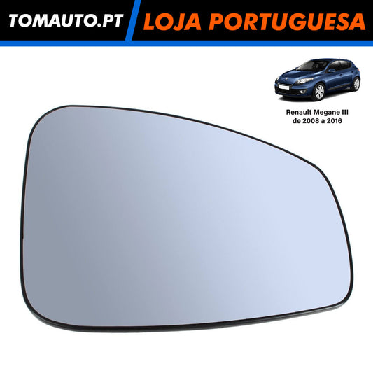 Espelho de retrovisor direito esférico convexo aquecido para Renault Megane 3