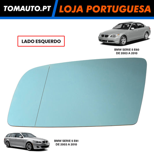 Espelho de retrovisor elétrico esquerdo BMW 5 E60 E61