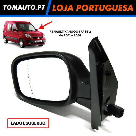 Espelho de retrovisor elétrico esquerdo para Renault Kangoo 8200253492 - 9635400Q0B - 9635400QAA