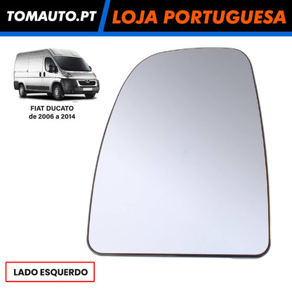 Espelho de retrovisor esquerdo aquecido elétrico para Fiat Ducato de 2006 a 2014